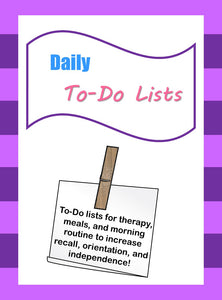 Daily To-Do List for ADLs
