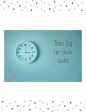 Load image into Gallery viewer, Freebie! Time Log for Daily Tasks
