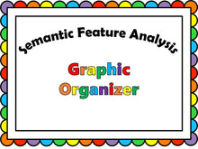Load image into Gallery viewer, Semantic Feature Analysis Graphic Organizer
