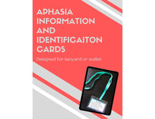 Load image into Gallery viewer, Aphasia Information and Identification Cards
