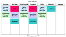 Load image into Gallery viewer, Weekly Therapy and Activity Schedule
