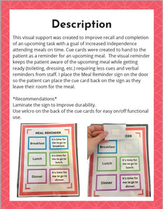 Meal Reminder: Cue Card System and Visual Support